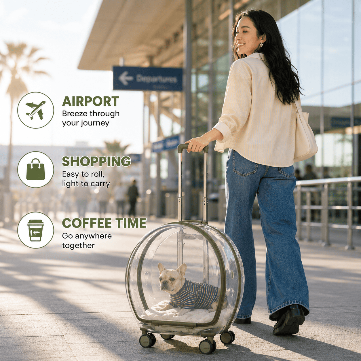 Transparent Pet Luggage — HeatShield Edition
