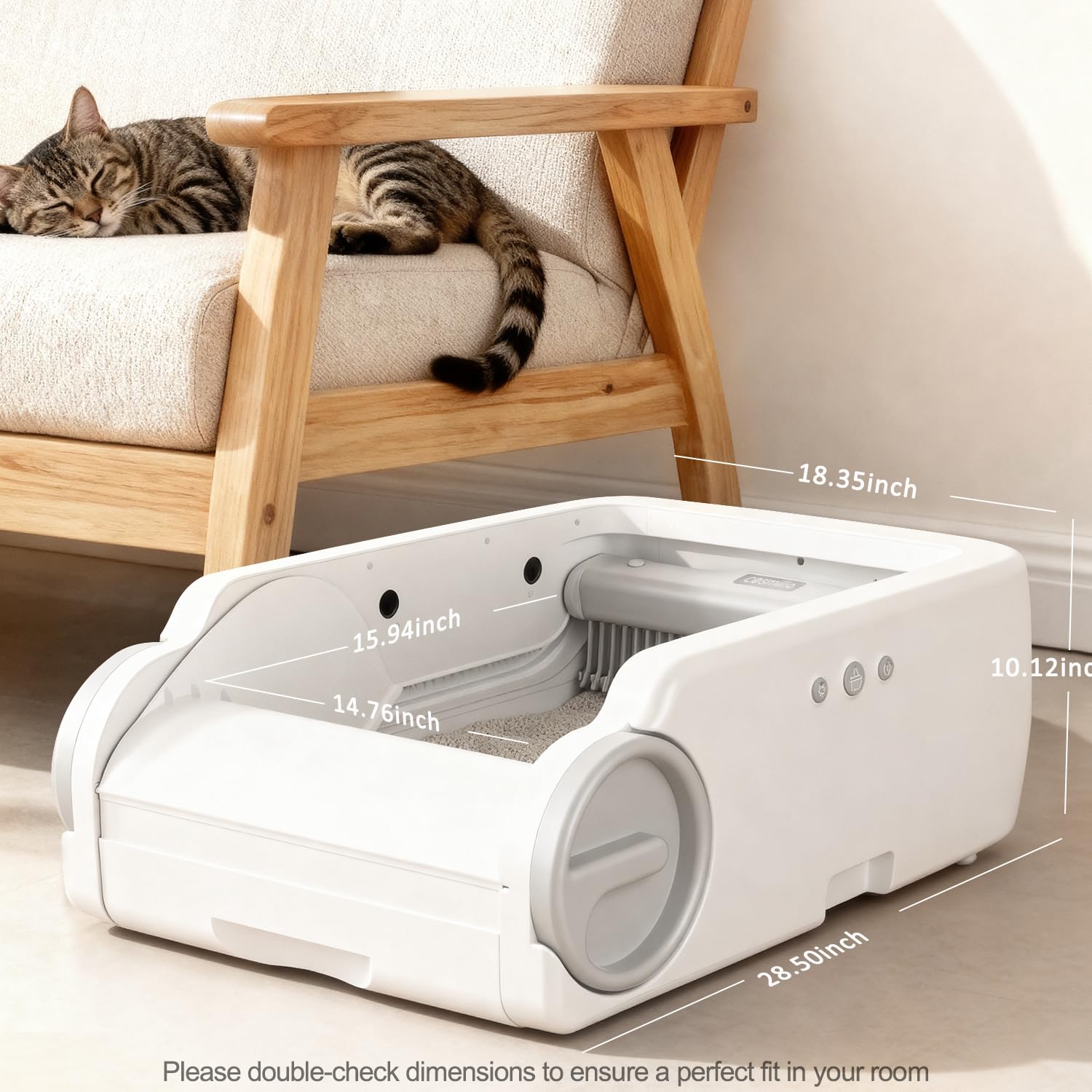 Open-top automatic litter box