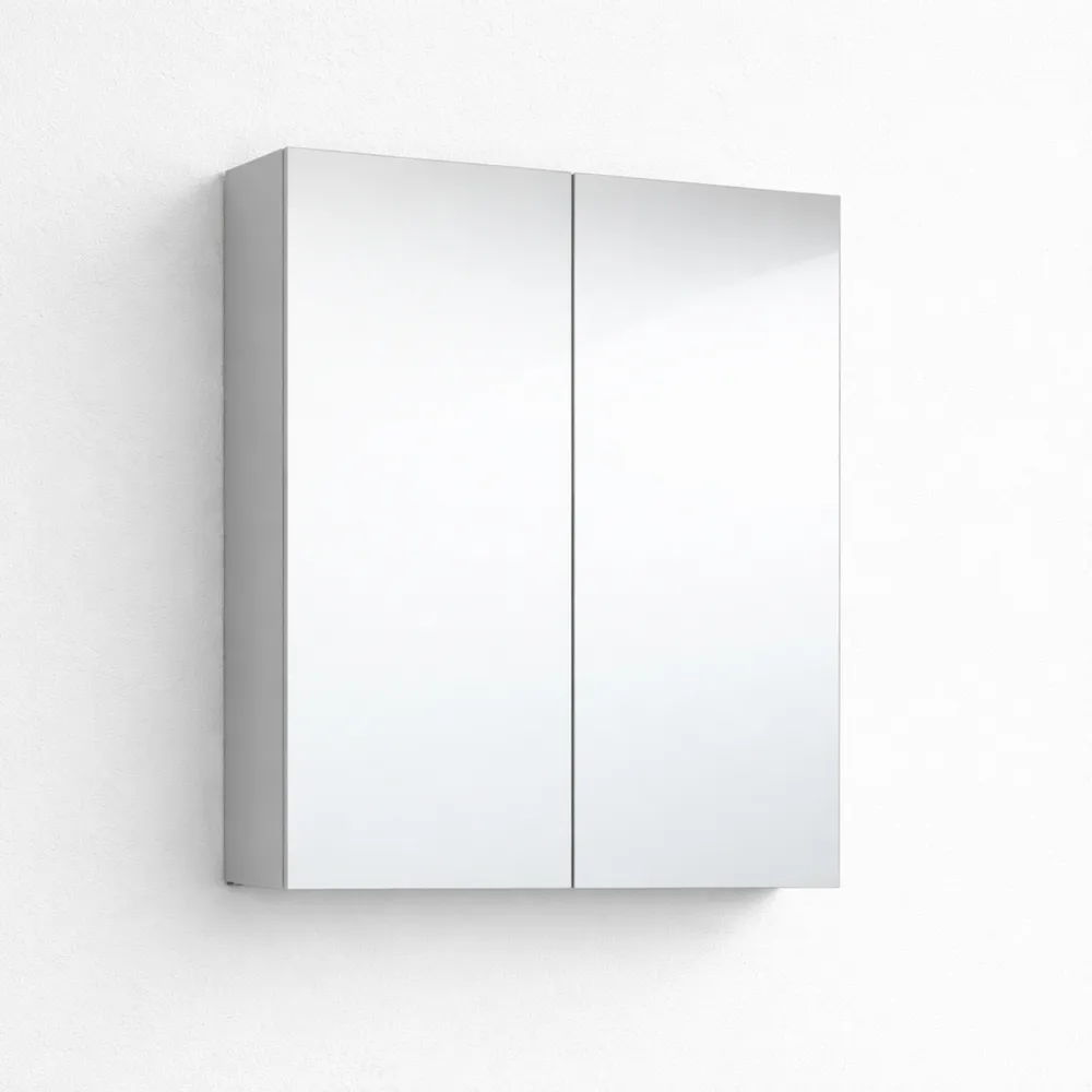 Placard de Salle de Bain avec Miroirs et Étagères Réglables