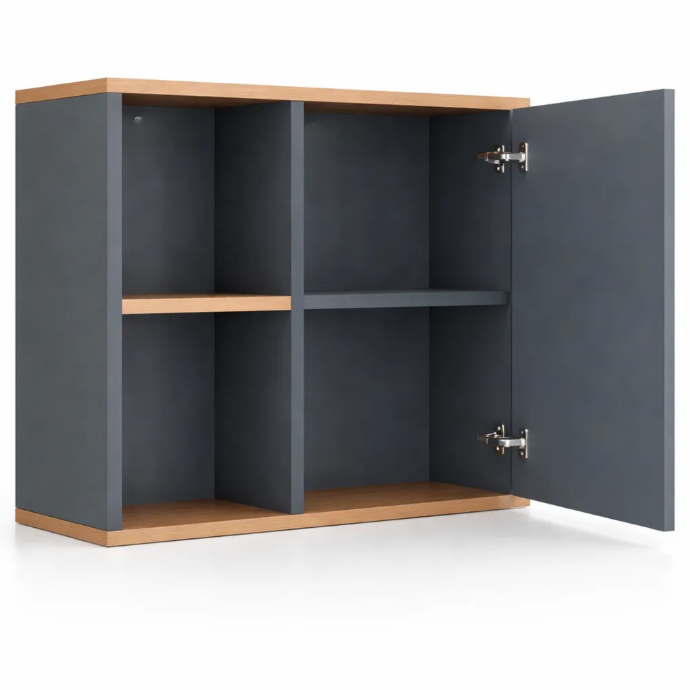 Placard mural de salle de bain avec miroir et étagère réglable