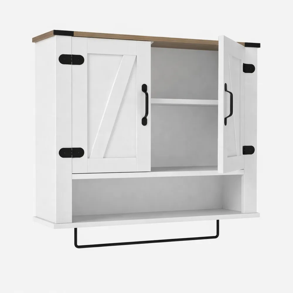 Armoire Murale avec Étagères Réglables pour Salle de Bain