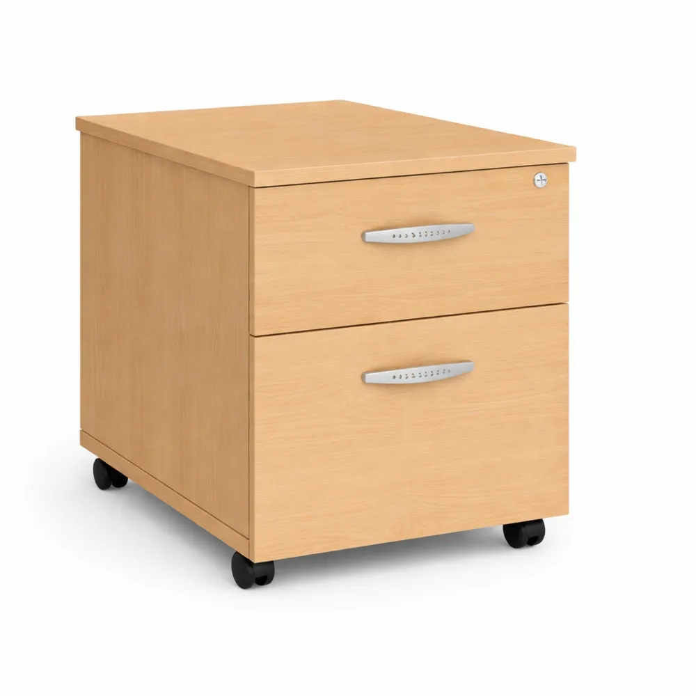 Caisson de Bureau en Bois avec 2 Tiroirs