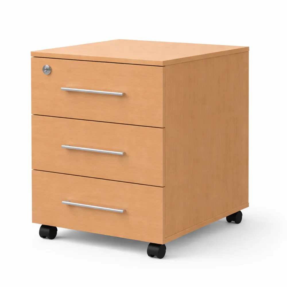 Caisson de Bureau en Bois à 3 Tiroirs