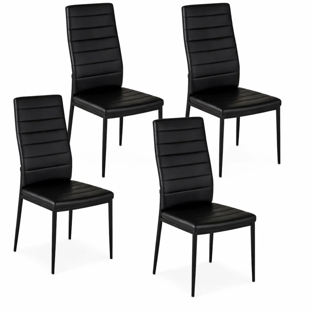 Ensemble de 4 chaises de salle à manger modernes ergonomiques