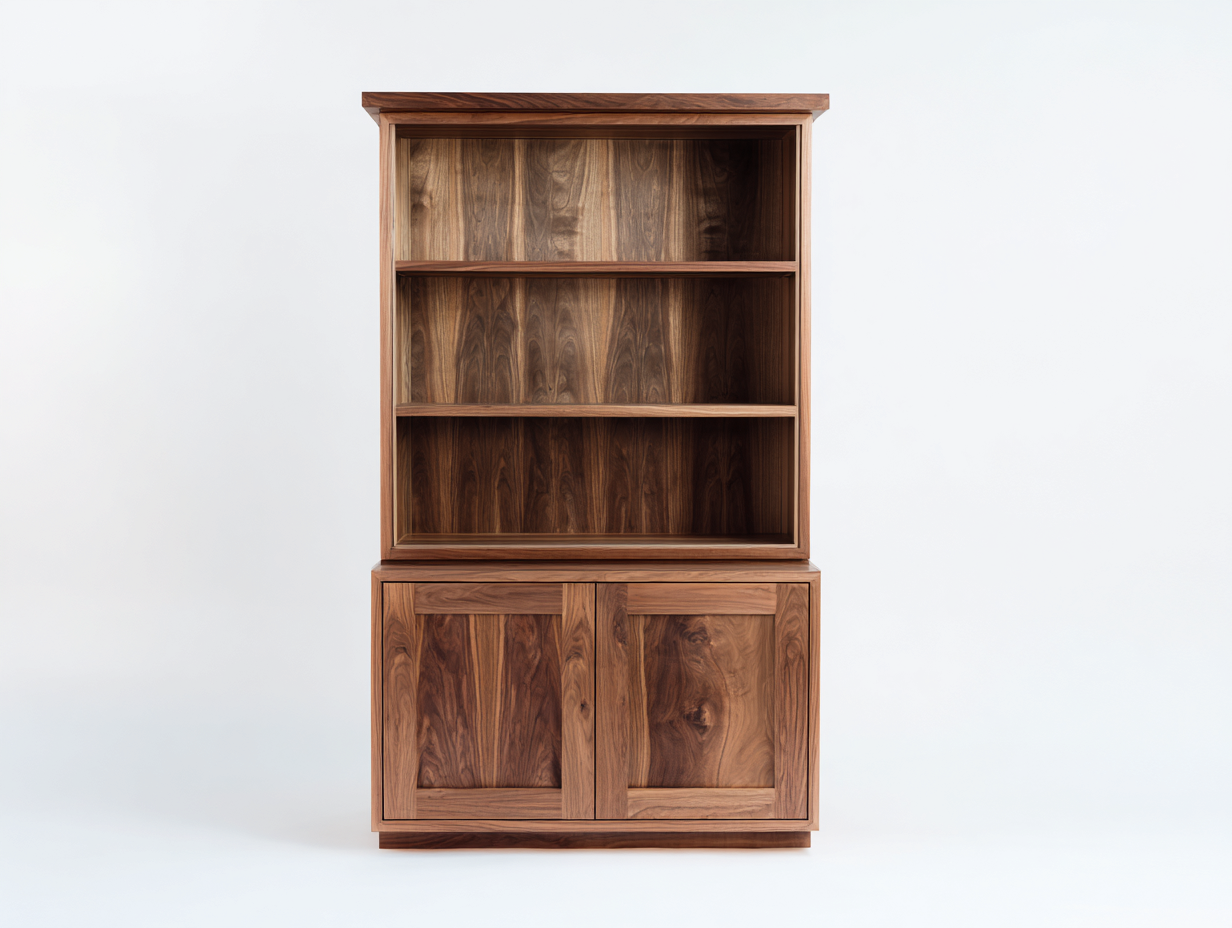 Bibliothèque avec portes en bois 85x40x160 cm - brun - rangement intérieur style contemporain-Homiupden
