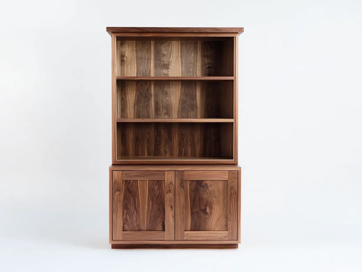 Bibliothèque avec portes en bois 85x40x160 cm - brun - rangement intérieur style contemporain-Homiupden