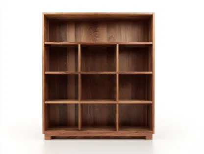 Bibliothèque en bois massif 90x35x140 cm - brun - rangement intérieur style contemporain-Homiupden