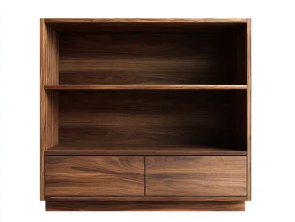 Bibliothèque en bois 90x42x150 cm - brun - rangement intérieur style contemporain-Homiupden