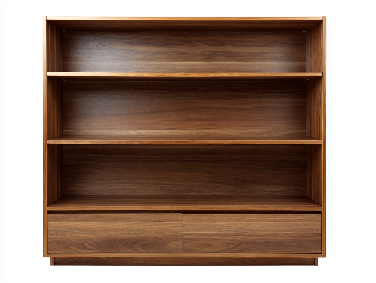 Bibliothèque en bois 90x42x140 cm - brun - rangement intérieur style contemporain-Homiupden