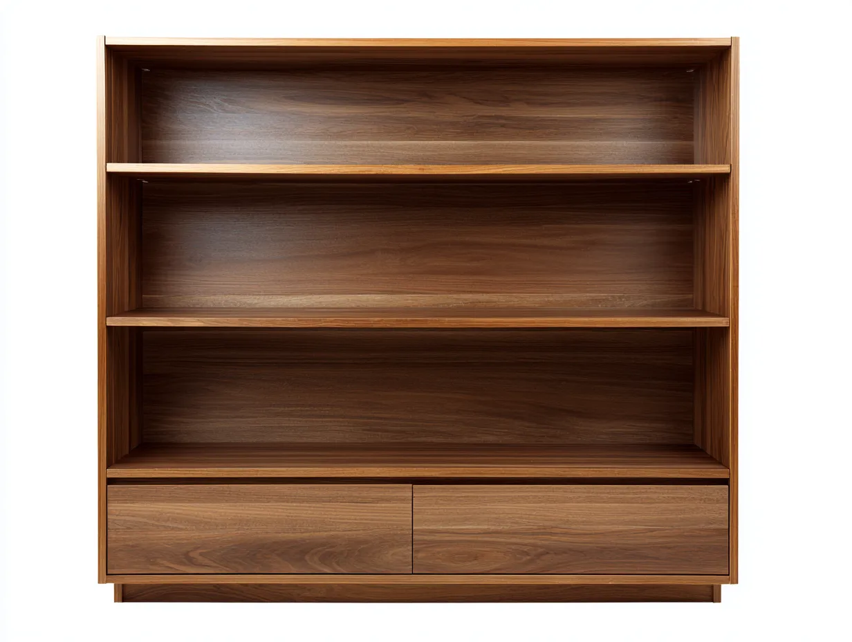 Bibliothèque en bois 90x42x140 cm - brun - rangement intérieur style contemporain-Homiupden