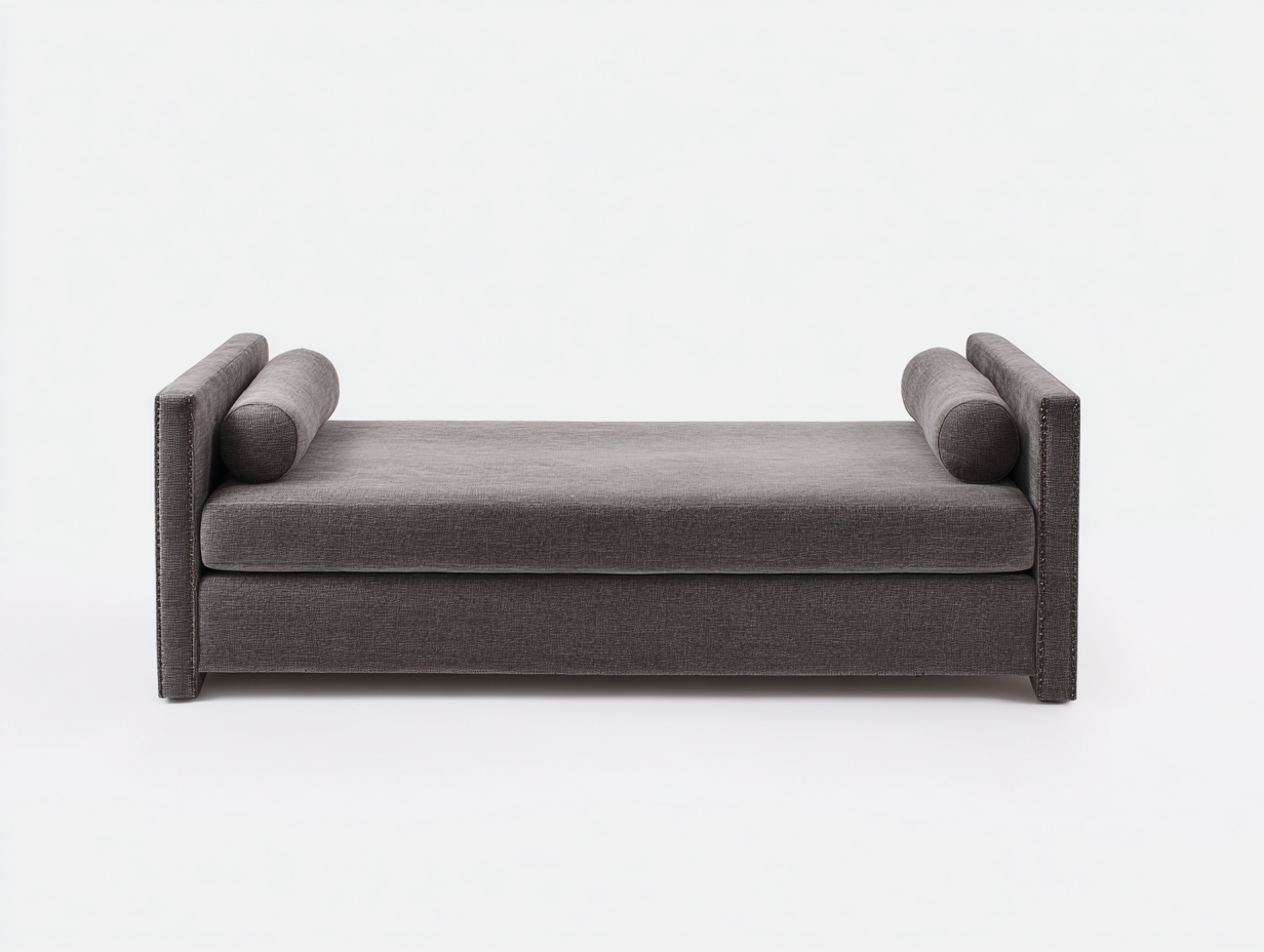 Canapé convertible en tissu pour salon 180x80x70 cm - gris foncé - couchage intégré - style contemporain-Nookmybase