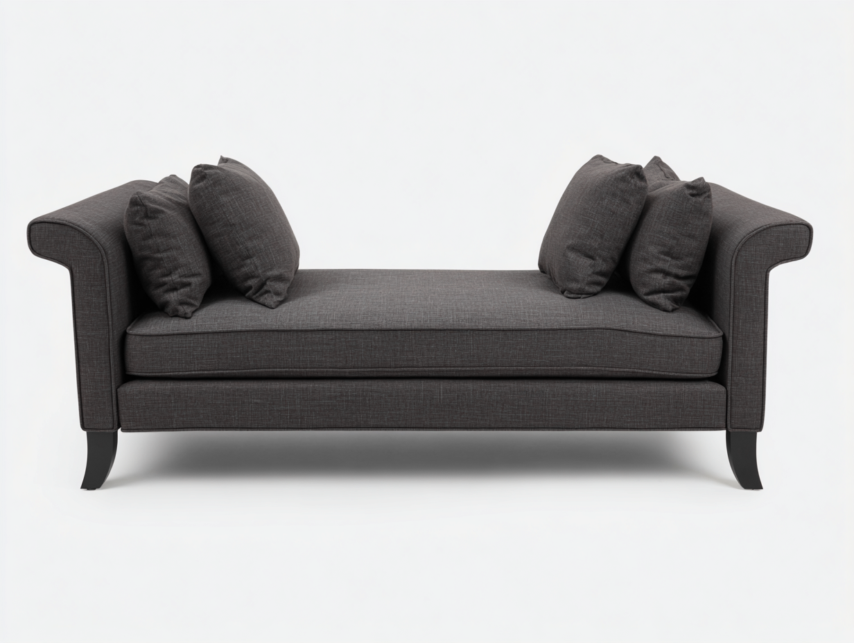 Canapé convertible en tissu pour salon 190x85x78 cm - gris foncé - couchage intégré - style contemporain-Nookmybase