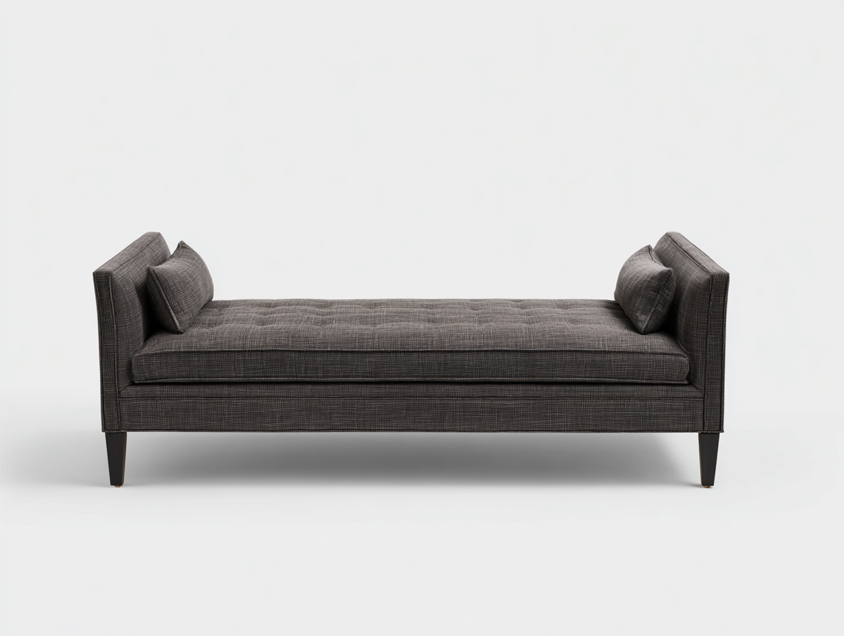 Canapé convertible en tissu pour salon 185x80x72 cm - gris foncé - couchage intégré - style contemporain-Nookmybase