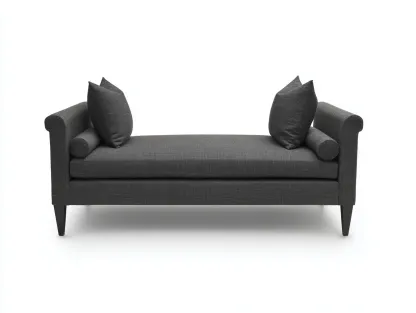 Canapé convertible en tissu pour salon 185x85x80 cm - gris foncé - couchage intégré - style contemporain-Nookmybase