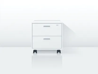 Commode de bureau blanche 40x45x55 cm - 2 tiroirs - meuble de rangement sur roulettes-Nookmybase