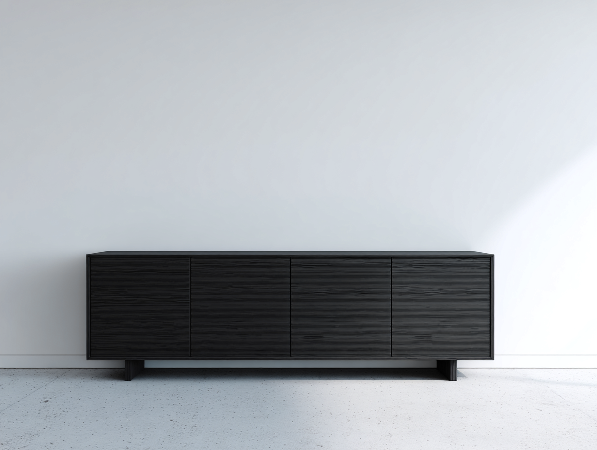 Dielenschränke-Holzwerkstoff-Metall-180x42x70 cm-Schwarz-Moderne Ästhetik-Pinemybay