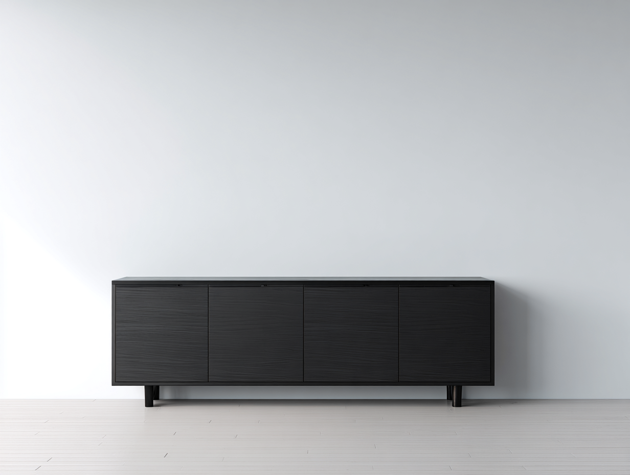 Dielenschränke-Holzwerkstoff-Metall-176x41x72 cm-Schwarz-Moderne Ästhetik-Pinemybay