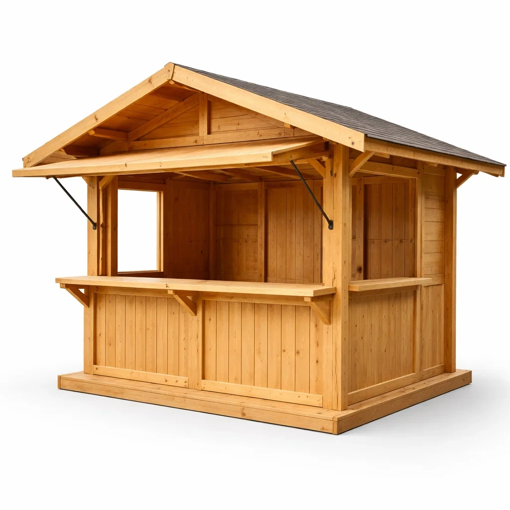 Holzmarktstand für den außenbereich fichte 300x200x240 cm-nesthavenstyle