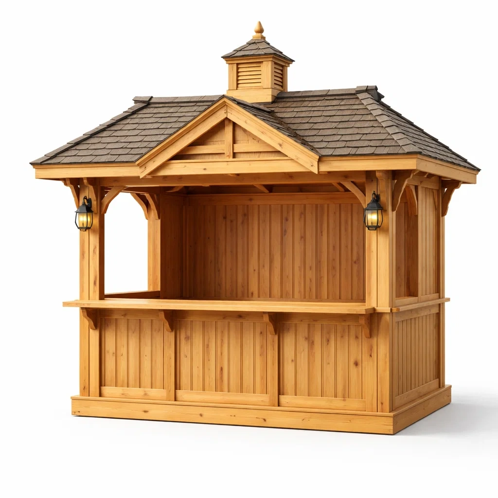 Holzmarktstand für den außenbereich rechteckig natur 300x200x250 cm-nesthavenstyle