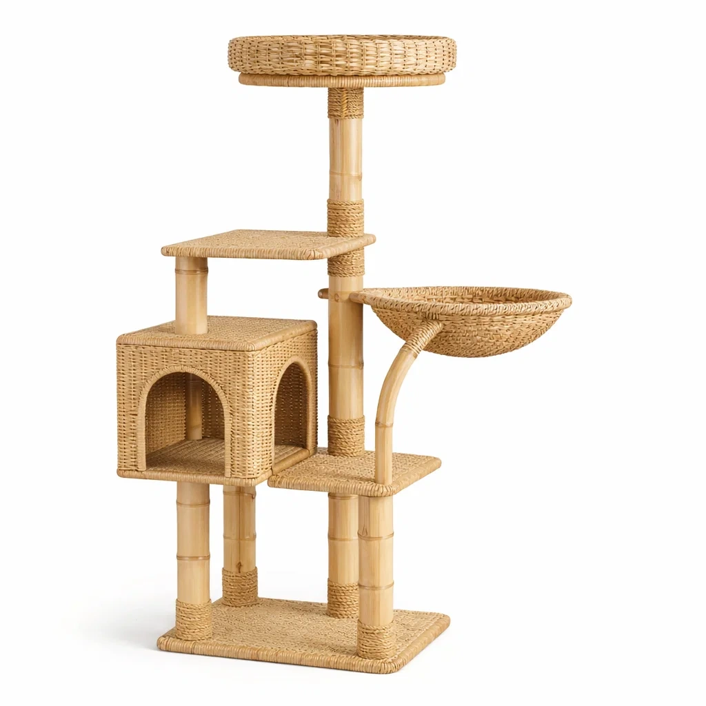 Kratzbaum holz rattan natur-nesthavenstyle