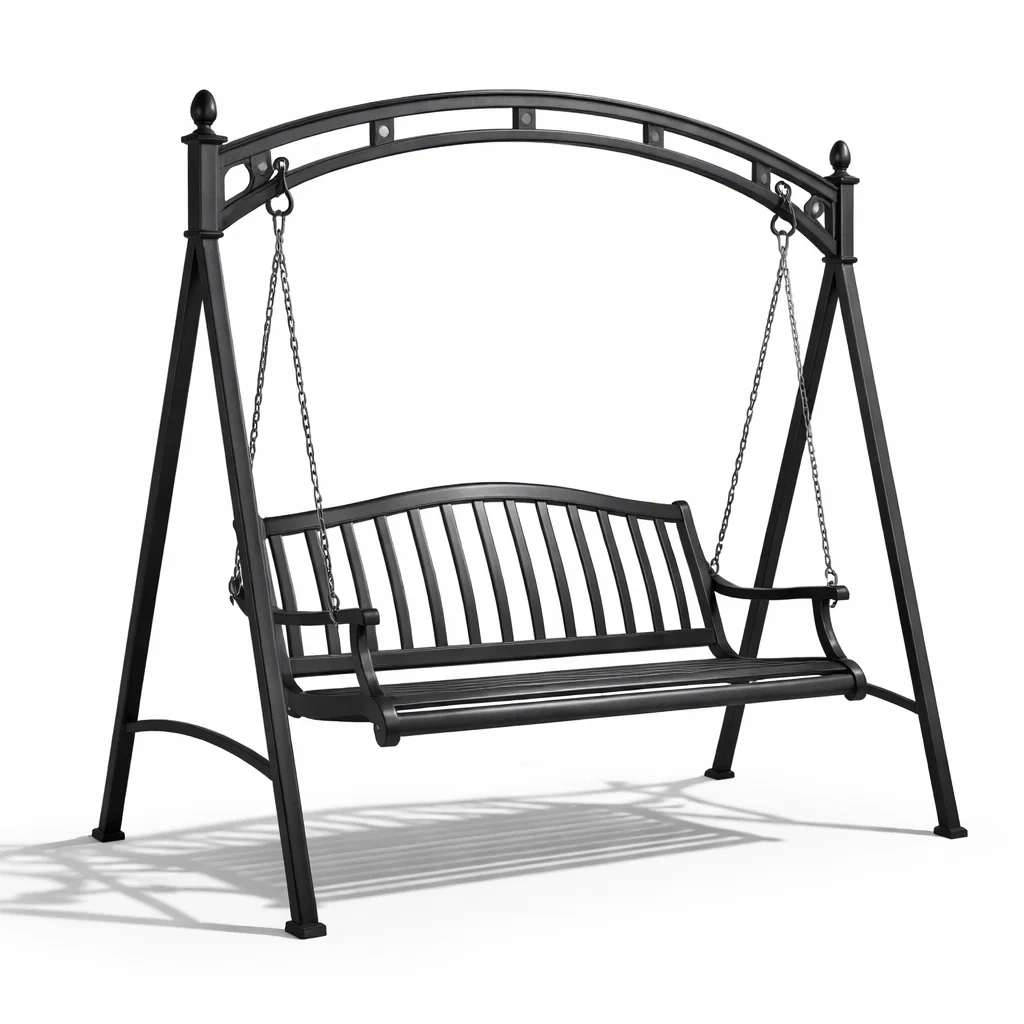 Hollywoodschaukel stahl schwarz-homecomforty