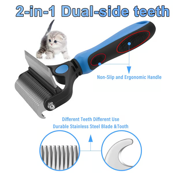 Pet Grooming Tool, Universal Detangling Comb for Dogs and Cats
