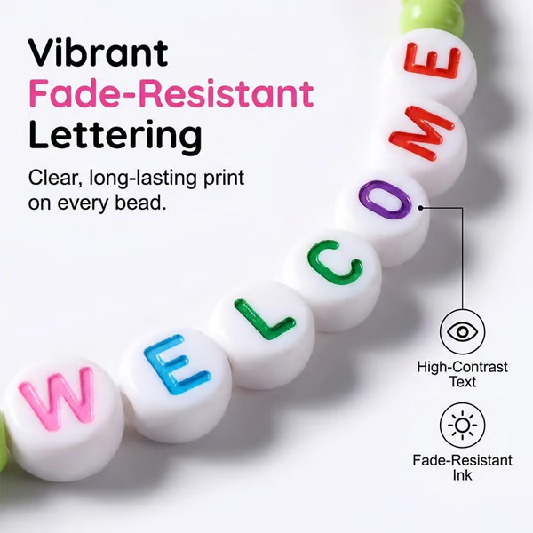 🔥Last Day 50% OFF - ✨🌈Pack of 25 Welcome BeadBracelets - StrengthenClassroom Friendship & SpreadWarm Kindness!