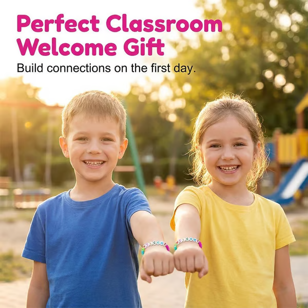 🔥Last Day 50% OFF - ✨🌈Pack of 25 Welcome BeadBracelets - StrengthenClassroom Friendship & SpreadWarm Kindness!