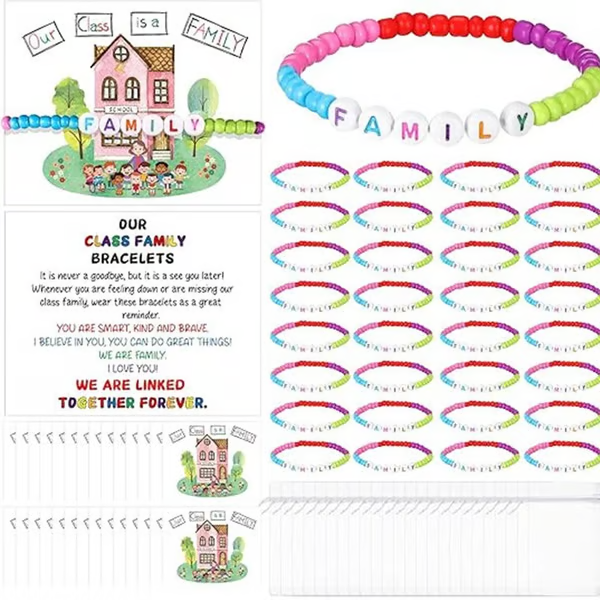 🔥Last Day 50% OFF - ✨🌈Pack of 25 Welcome BeadBracelets - StrengthenClassroom Friendship & SpreadWarm Kindness!