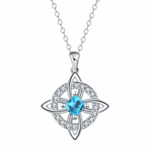 Mystical Birthstone Witches Knot Necklace – Natural Crystal🔮💞Protect Your Loved Ones