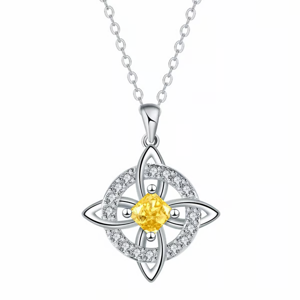 Mystical Birthstone Witches Knot Necklace – Natural Crystal🔮💞Protect Your Loved Ones