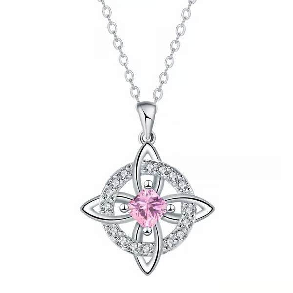Mystical Birthstone Witches Knot Necklace – Natural Crystal🔮💞Protect Your Loved Ones