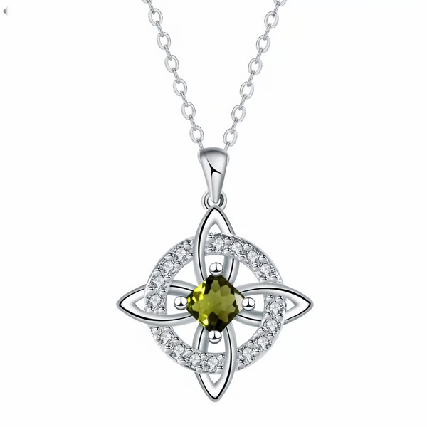 Mystical Birthstone Witches Knot Necklace – Natural Crystal🔮💞Protect Your Loved Ones
