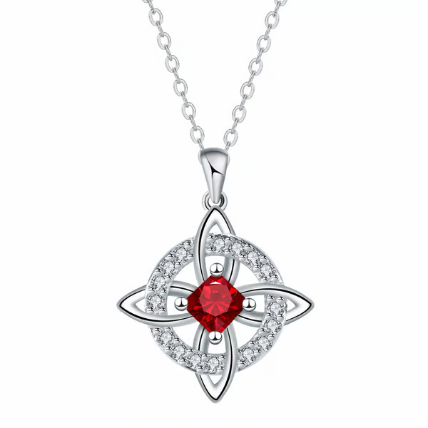 Mystical Birthstone Witches Knot Necklace – Natural Crystal🔮💞Protect Your Loved Ones
