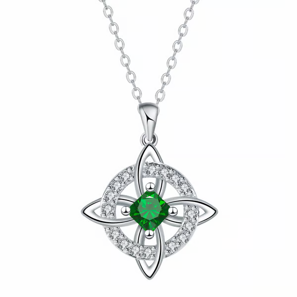 Mystical Birthstone Witches Knot Necklace – Natural Crystal🔮💞Protect Your Loved Ones