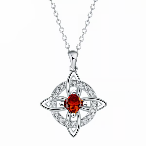 Mystical Birthstone Witches Knot Necklace – Natural Crystal🔮💞Protect Your Loved Ones