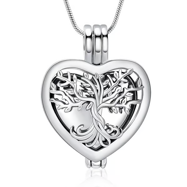 🌳❤️Heart Tree of Life Cremation Memorial Pendant | symbolizing the eternal continuity of life and love.
