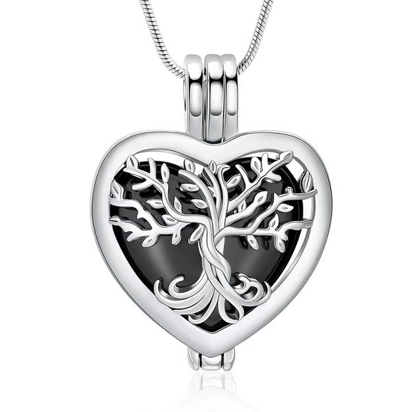 🌳❤️Heart Tree of Life Cremation Memorial Pendant | symbolizing the eternal continuity of life and love.