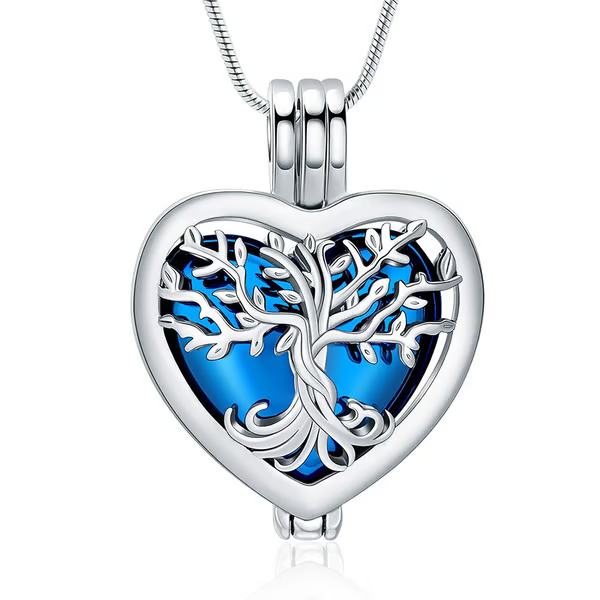 🌳❤️Heart Tree of Life Cremation Memorial Pendant | symbolizing the eternal continuity of life and love.