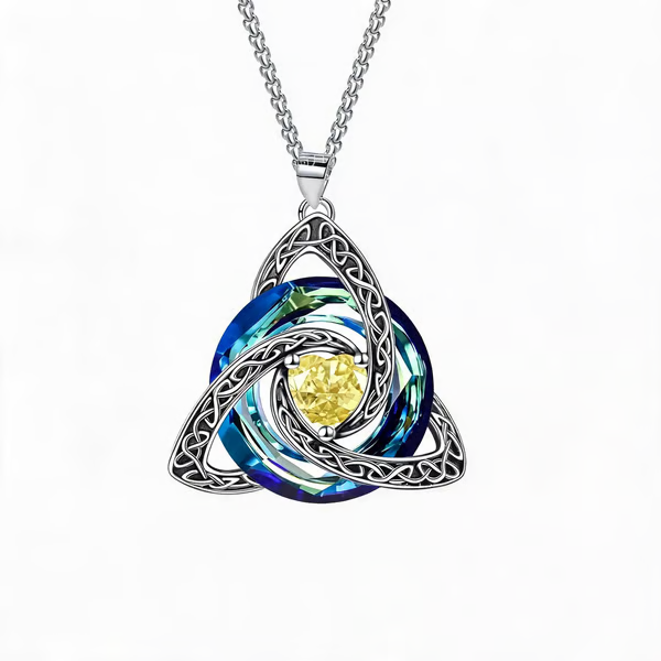 Birthstone Celtic Trinity Knot Necklace ✨