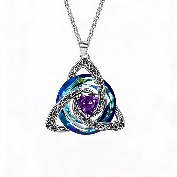 Birthstone Celtic Trinity Knot Necklace ✨