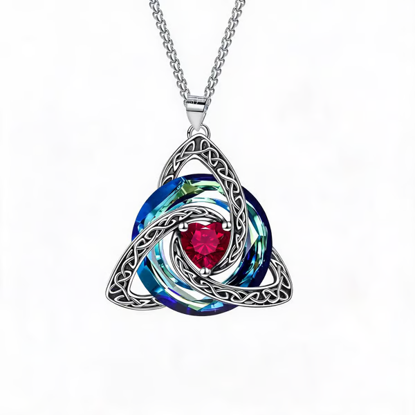 Birthstone Celtic Trinity Knot Necklace ✨