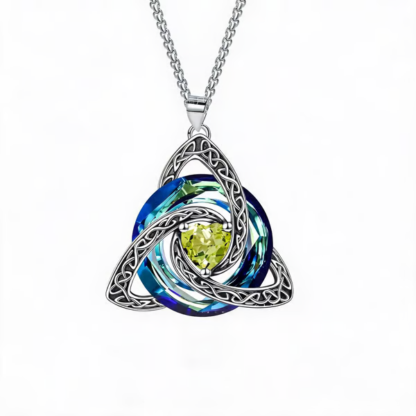 Birthstone Celtic Trinity Knot Necklace ✨
