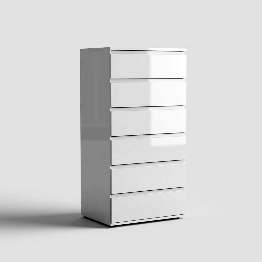 Cassettiera Metall 60x40x120 cm weiss modern-Havengoshop