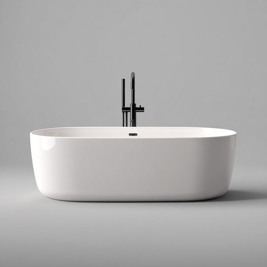 Vasca da bagno acrilico 170x75x58 cm bianco design moderno-Havengoshop
