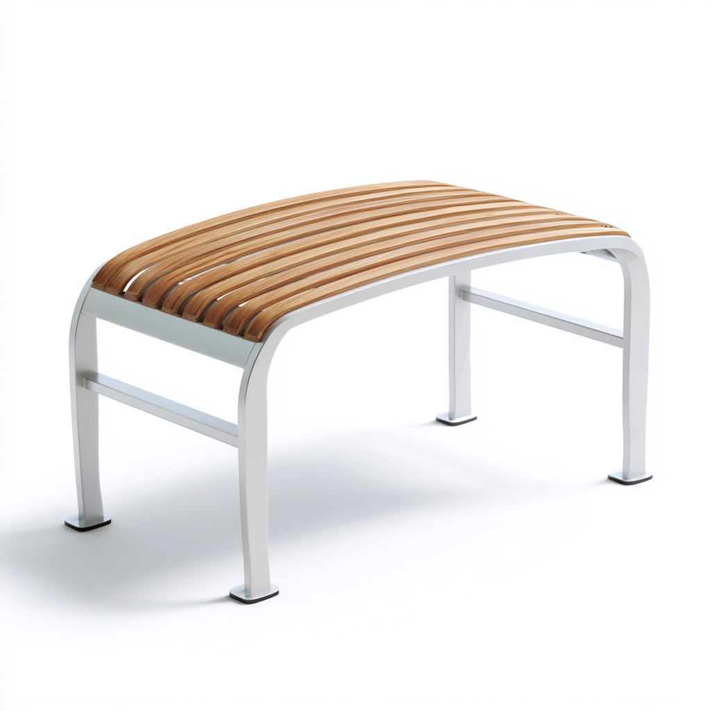 Panche da giardino legno metallo 90x45x45 cm naturale-bianco moderno-Havengoshop