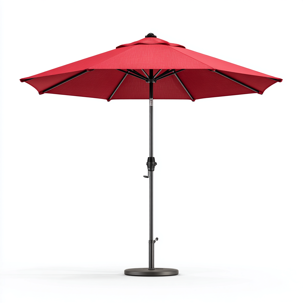 Ombrelloni da giardino in tessuto poliestere con struttura in metallo 300x300x250 cm - rosso - stile moderno per esterni-Havengoshop