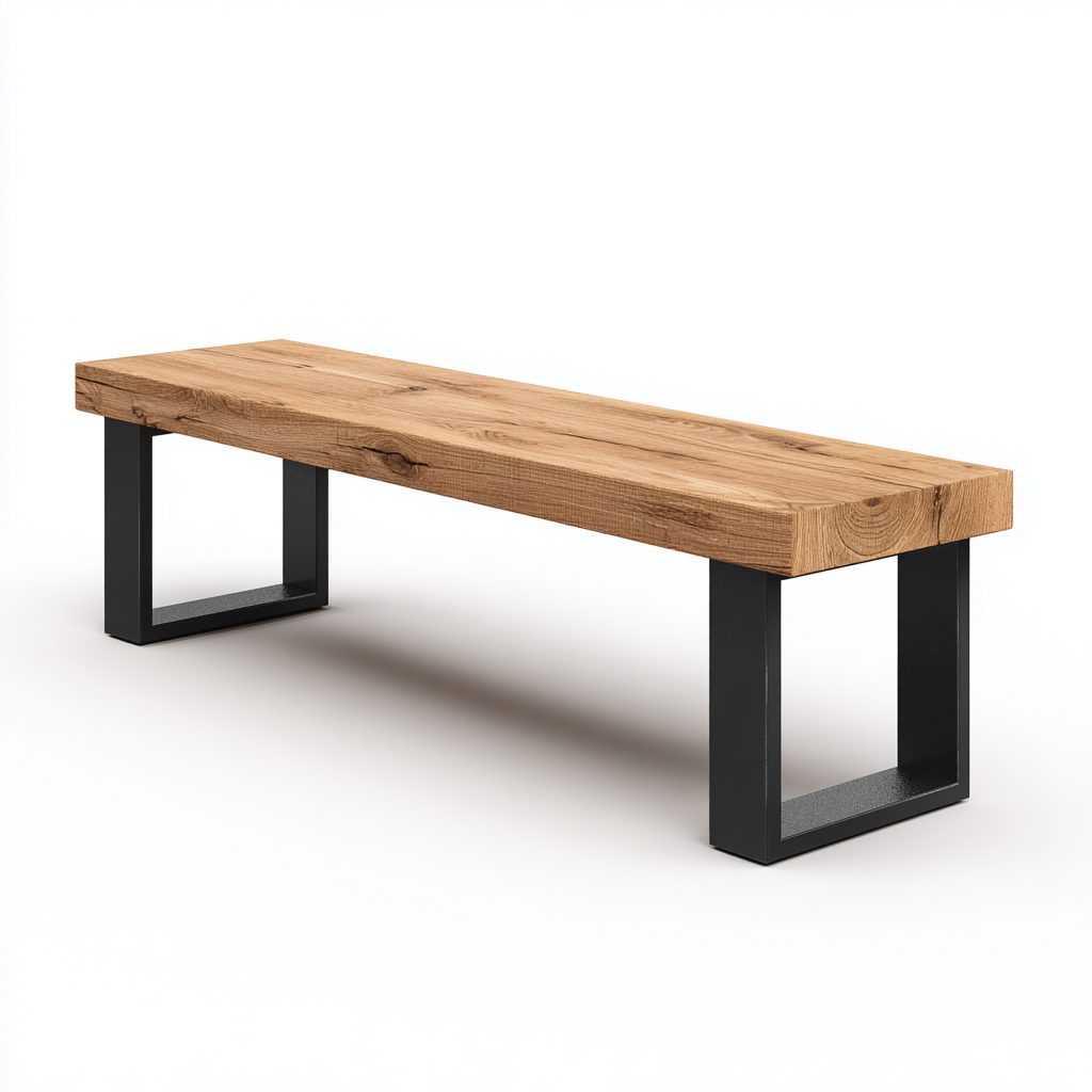 Panche da giardino legno metallo 180x40x45 cm marrone industriale-Havengoshop