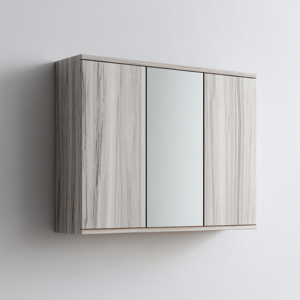 Mobile bagno pensile legno 100x15x70 cm grigio design moderno-Havengoshop