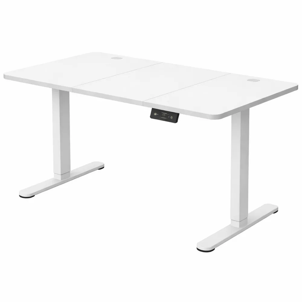 Scrivania Elettrica Regolabile in Altezza con Funzione di Memoria, 120x60 cm, Bianca